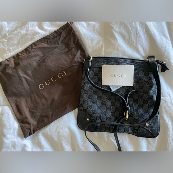 Gucci Bags Authentic Gucci Canvas Crossbody Bag Poshmark